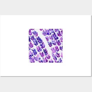 Watercolor lavender pattern Posters and Art